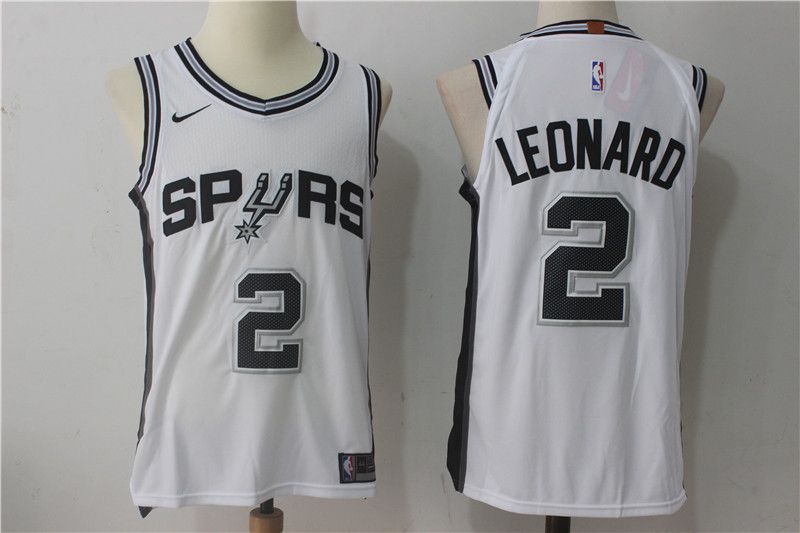 2017 Men San Antonio Spurs 2 Leonard white Nike NBA Jersey